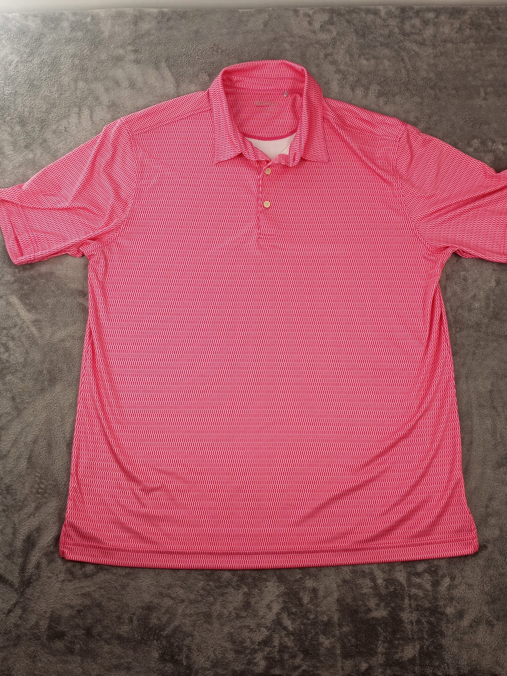 Walter Hagen Men's Pink Short-Sleeve Polo Shirt Size XL